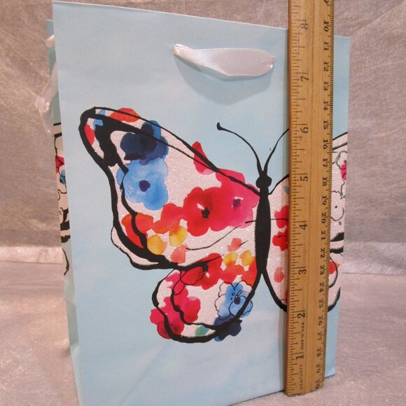 BRAND NEW Lot of 8 American Greetings  Gift Bags-GLITTERING BUTTERFLY-GORGEOUS! - Picture 3 of 6